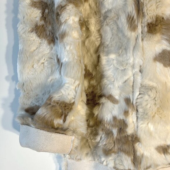 Adrienne Landau SZ M Reversible Fur & Suede Kimono Style Coat Chic Luxury Unique - Picture 7 of 15
